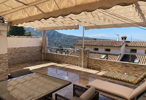 Terraza de la casa en Cazorla