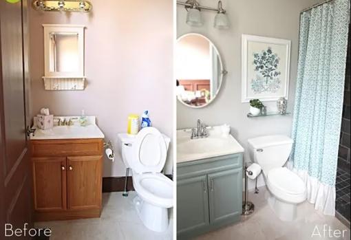 Antes y después del baño