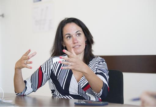 Dulce Muñoz del Rey durante la entrevista