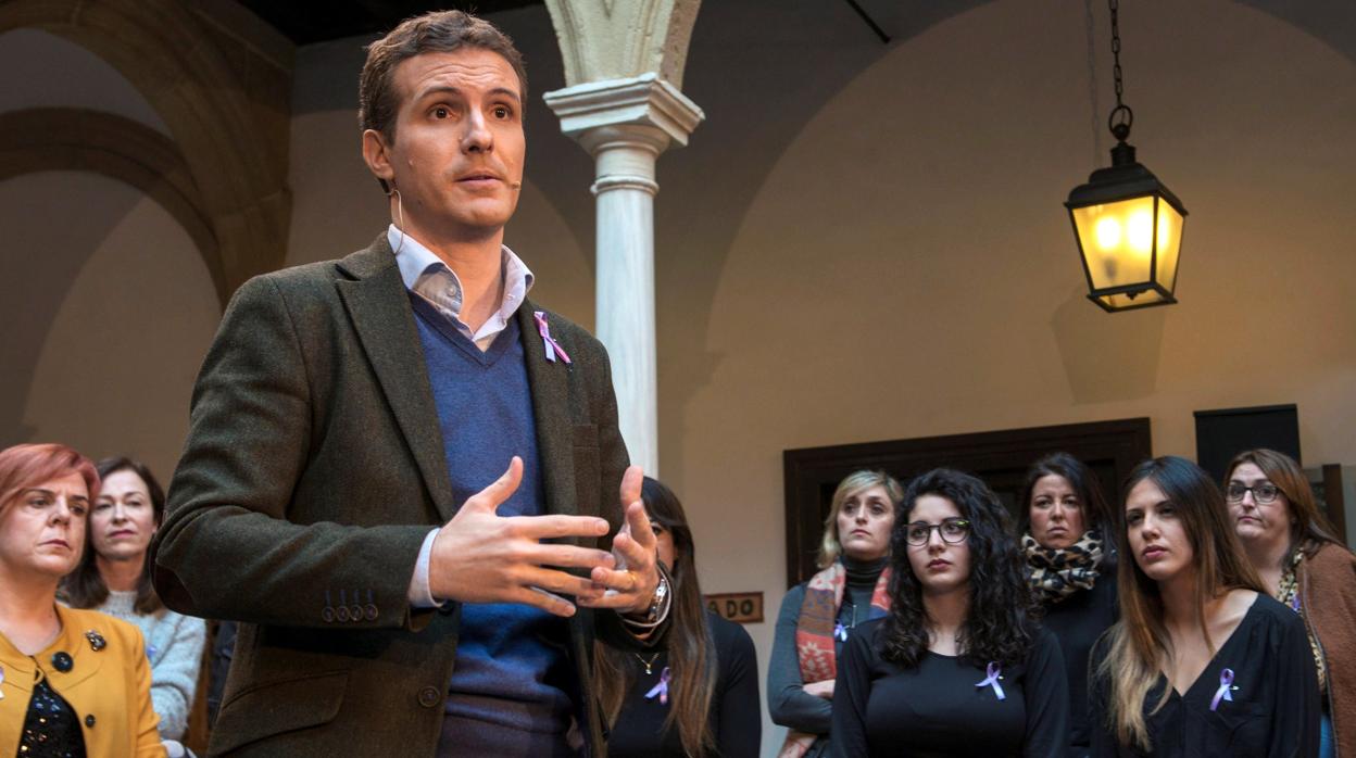 Pablo Casado, durante su reunión en Jaén