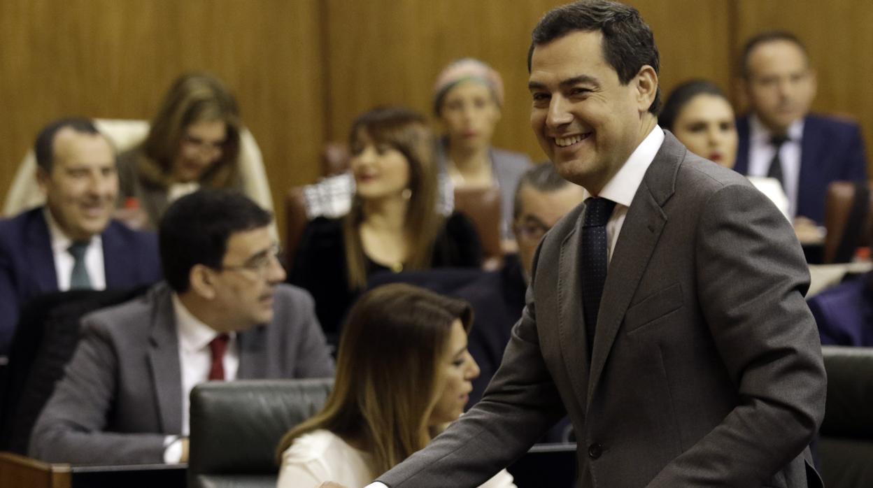 Juanma Moreno, este jueves en el Parlamento de Andalucía