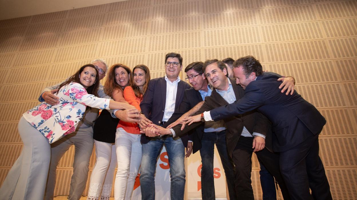 Cs celebra los resultados de la noche electoral