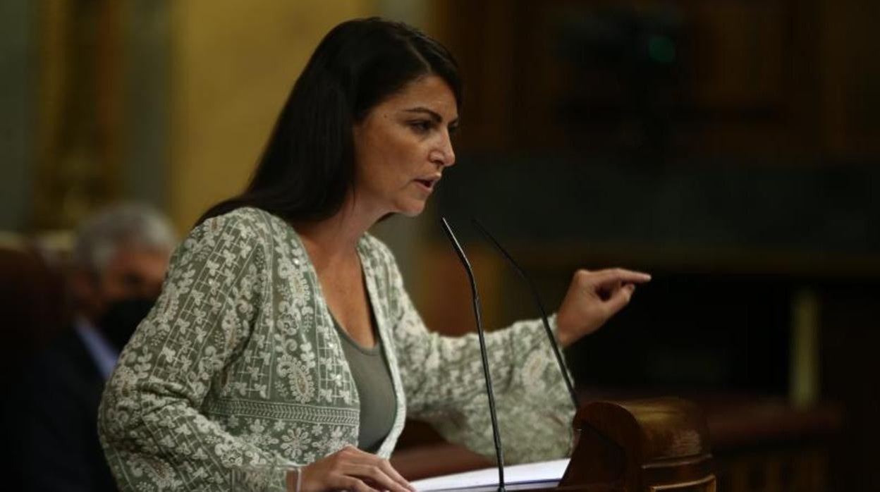 Macarena Olona, en una sesión de control al gobierno en el Congreso