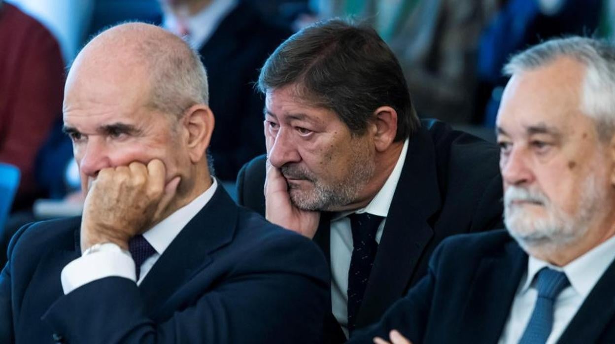 Manuel Chaves, Francisco Javier Guerrero, ya fallecido, y José Antonio Griñán