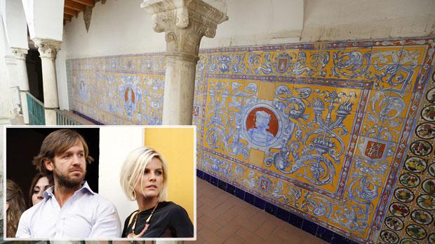 Rosauro Varo y la actriz Amaia Salamanca, y la casa del barrio de Santa Cruz que el empresario sevillano ha comprado como segunda residencia