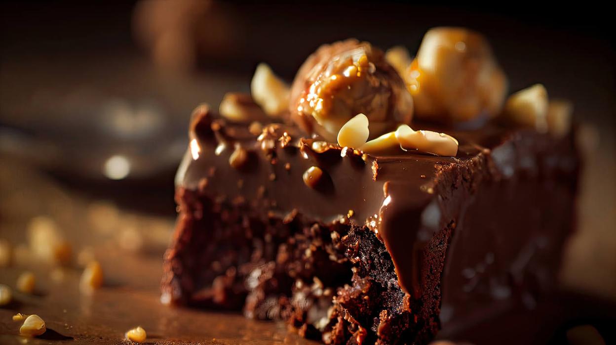 Brownie de plátano sin azúcar y sin horno