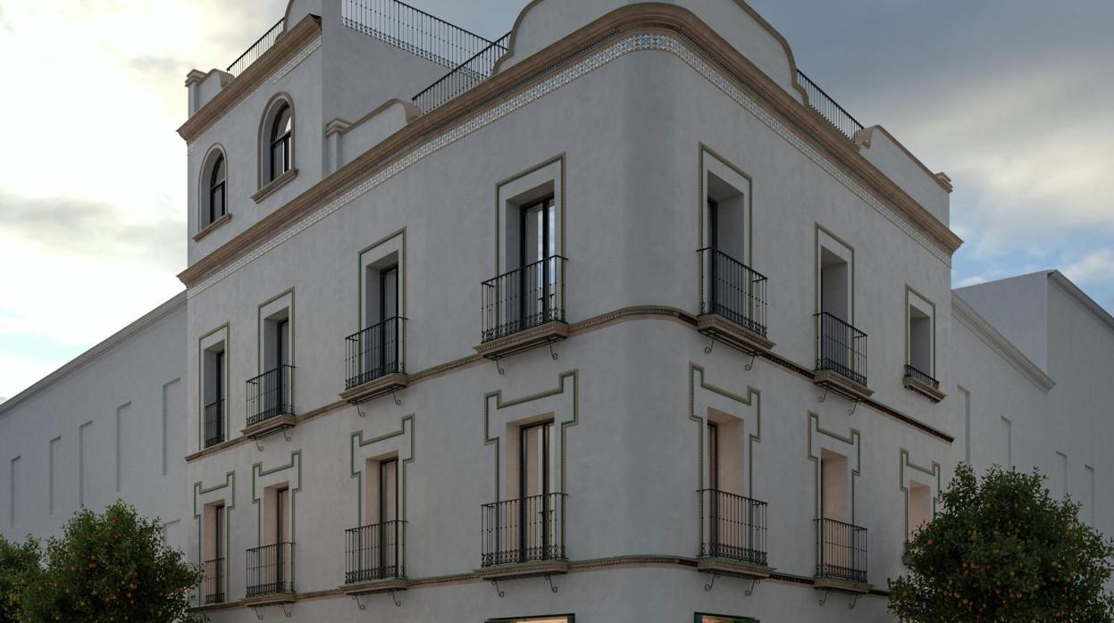 Recreación de cómo quedará el edificio de la calle Gamazo tras su actualización