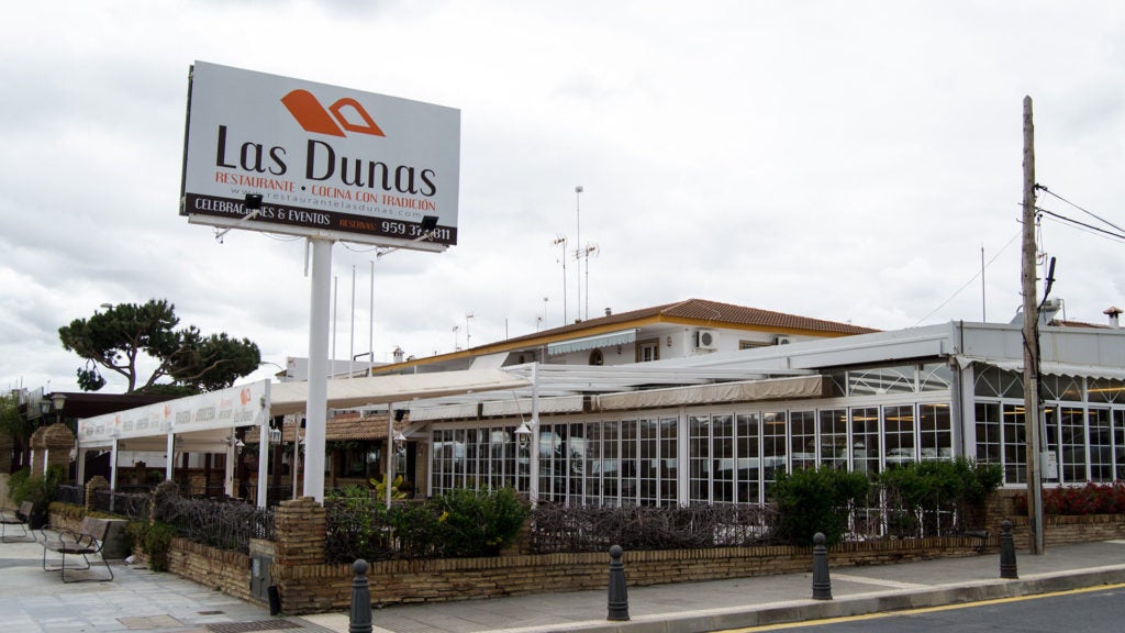 Restaurante Las Dunas en Mazagón. 