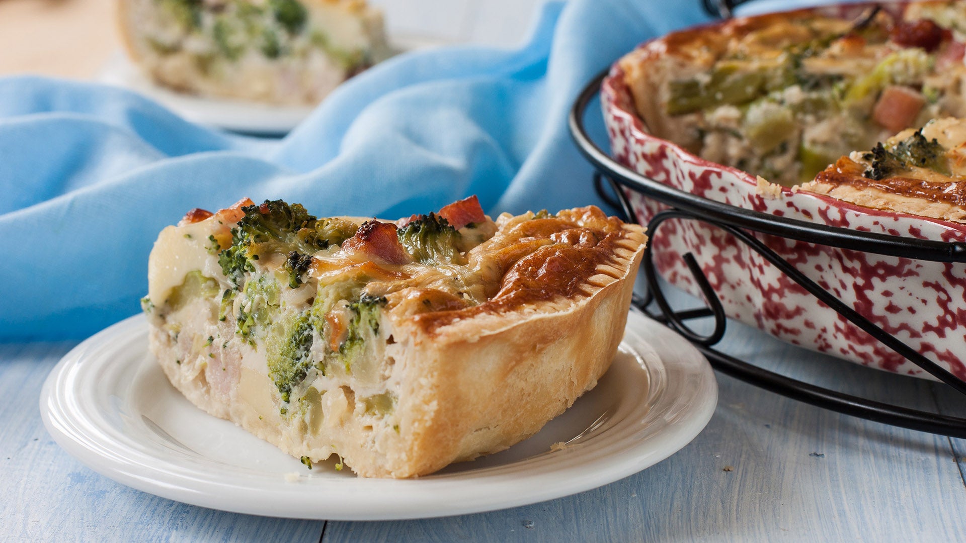 Quiche de verduras y jamón - Gurmé