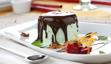 Parfait de pistacho con chocolate - Gurmé