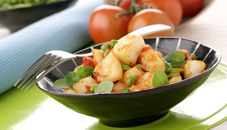 Sepia salteada con guisantes y menta - Gurmé