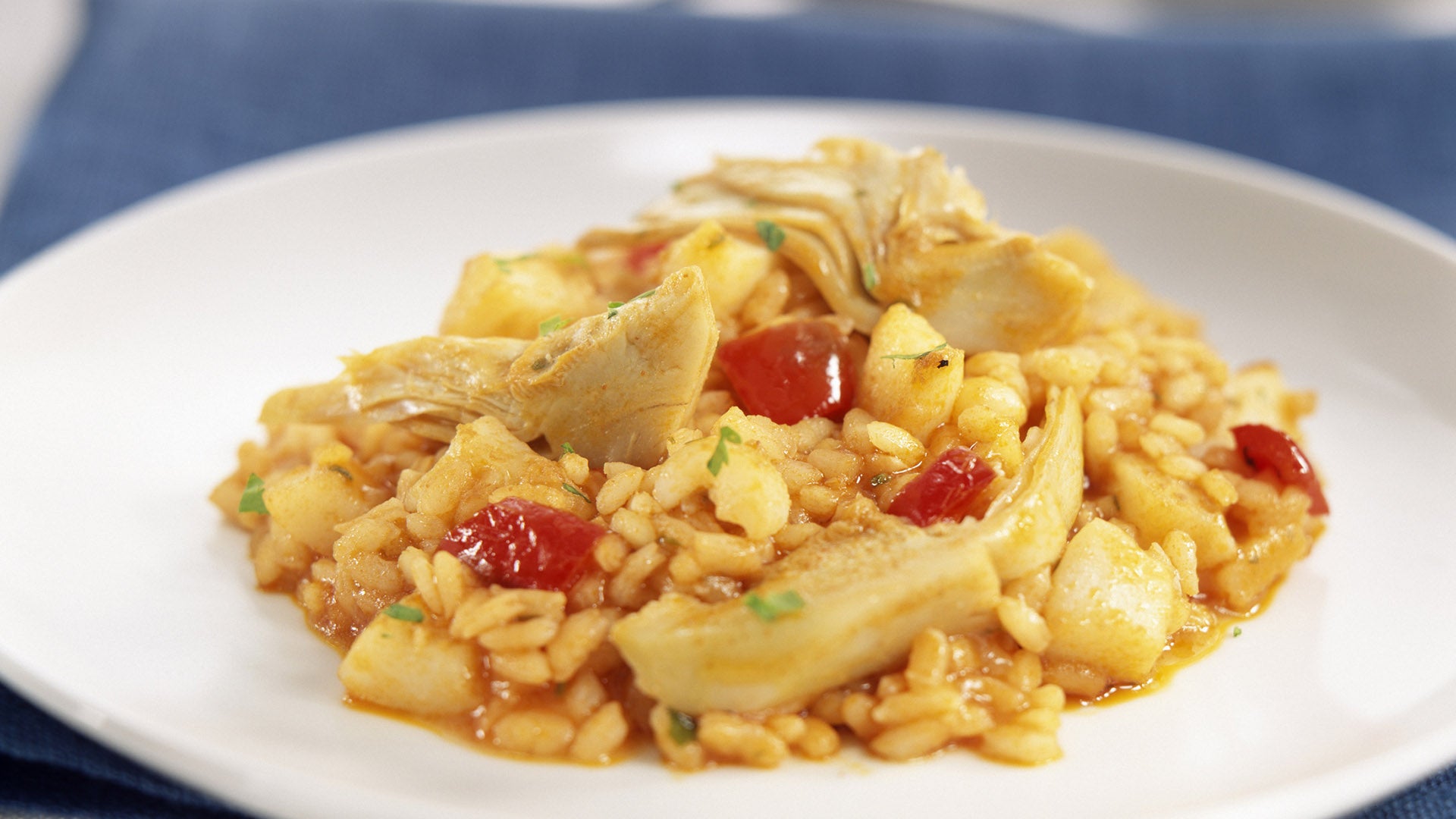 Arroz con alcachofas y rape - Gurmé