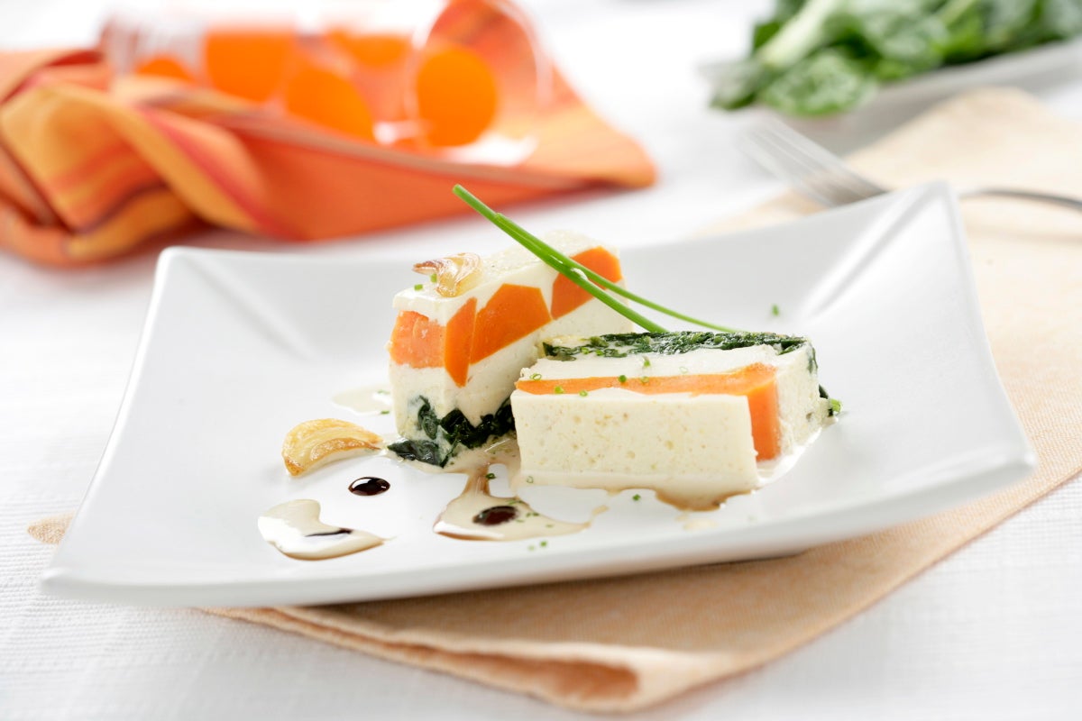 Pastel tricolor de verduras - Gurmé