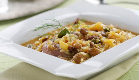 Arroz con pato y pasas - Gurmé