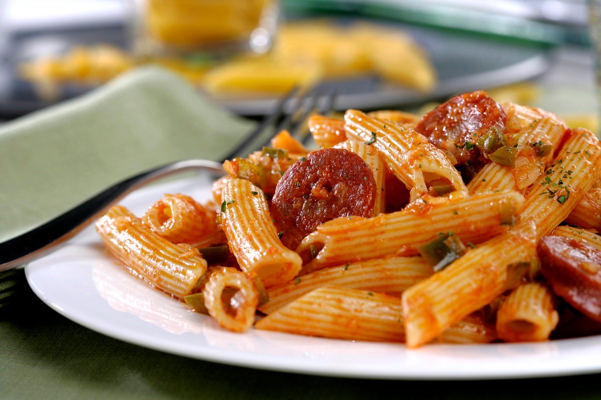 Macarrones con chorizo - Gurmé