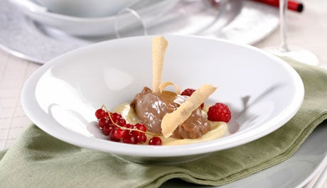 Cremoso de chocolate y galleta con crema pastelera - Gurmé