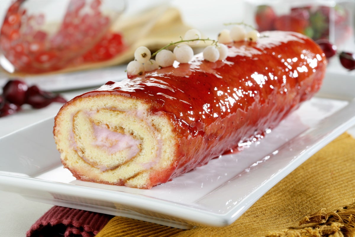 Brazo de gitano relleno de fresa - Gurmé