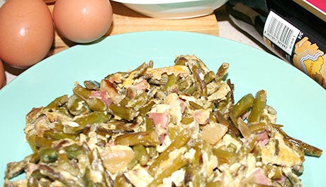 Revuelto de espárragos y jamón - Gurmé
