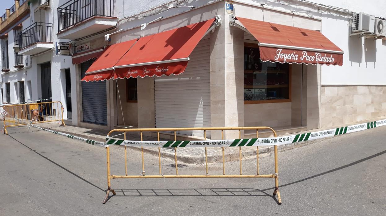 Imagen de la joyería Paco Cintado donde se cometió el terrible crimen