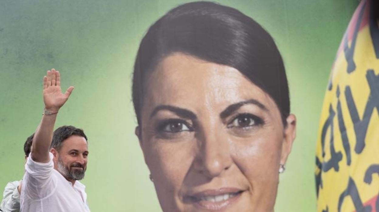 Abascal durante el cierre de campaña electoral