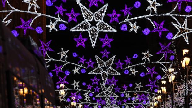 Luces de Navidad en las calles del centro de Sevilla