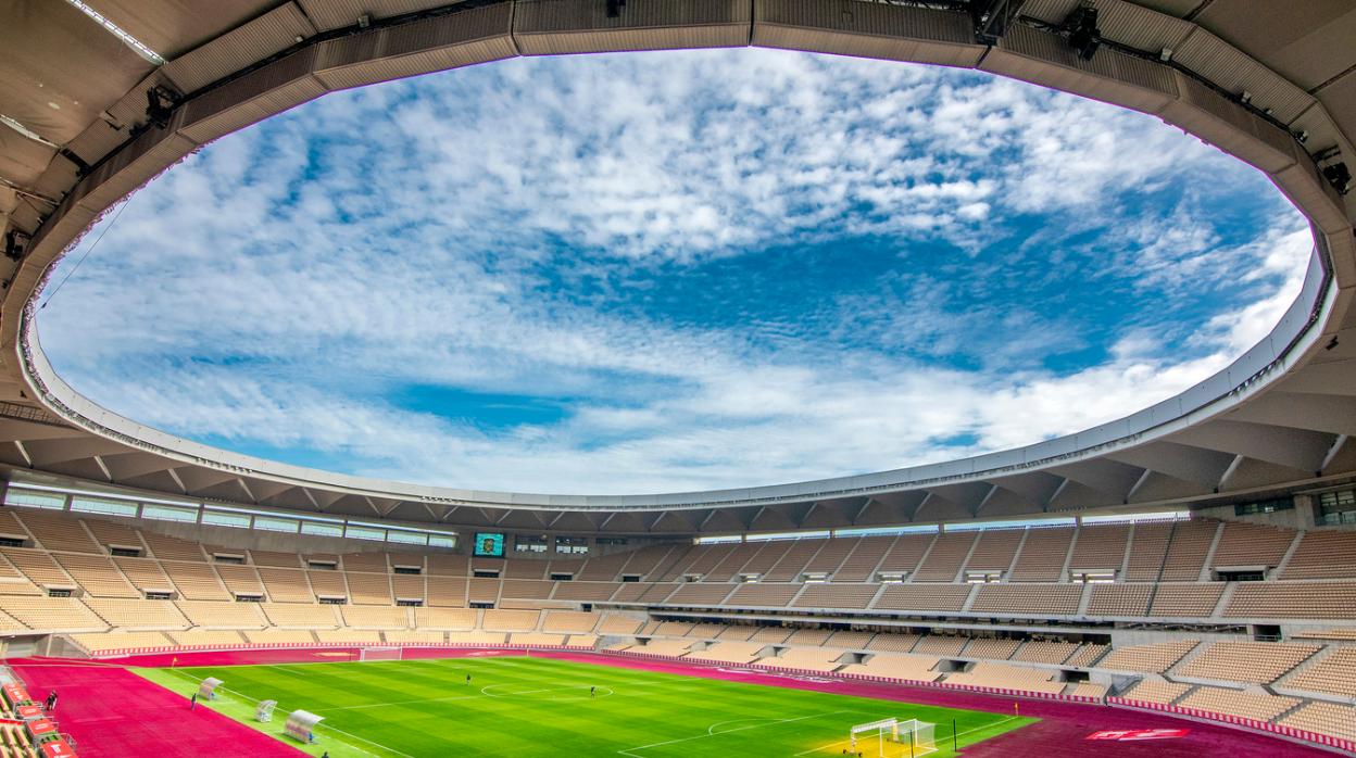 El estadio de la Cartuja, esta mañana