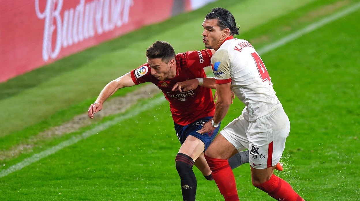 Kike Barja y Rekik, en el Osasuna-Sevilla