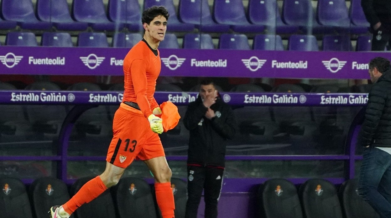 Bono celebra el gol ante el Valladolid