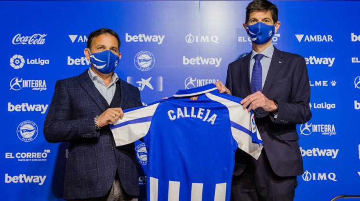Calleja, el día de su presentación como entrenador del Alavés