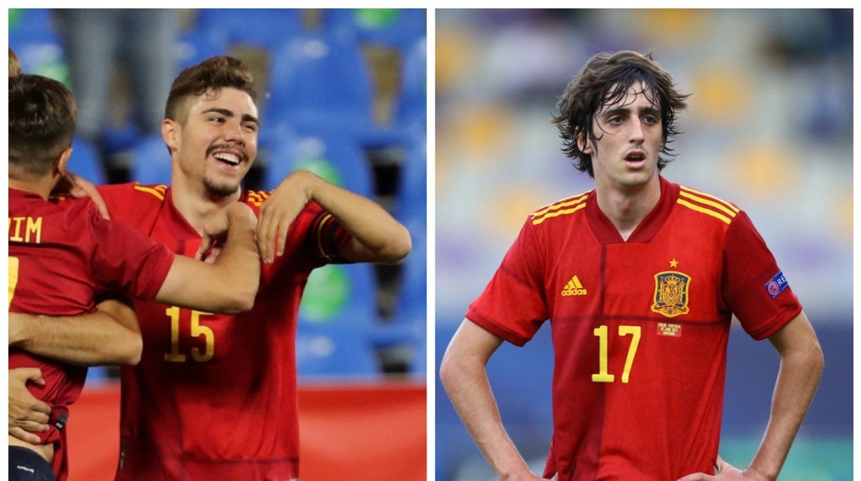 Alejandro Pozo y Bryan Gil, con la selección española