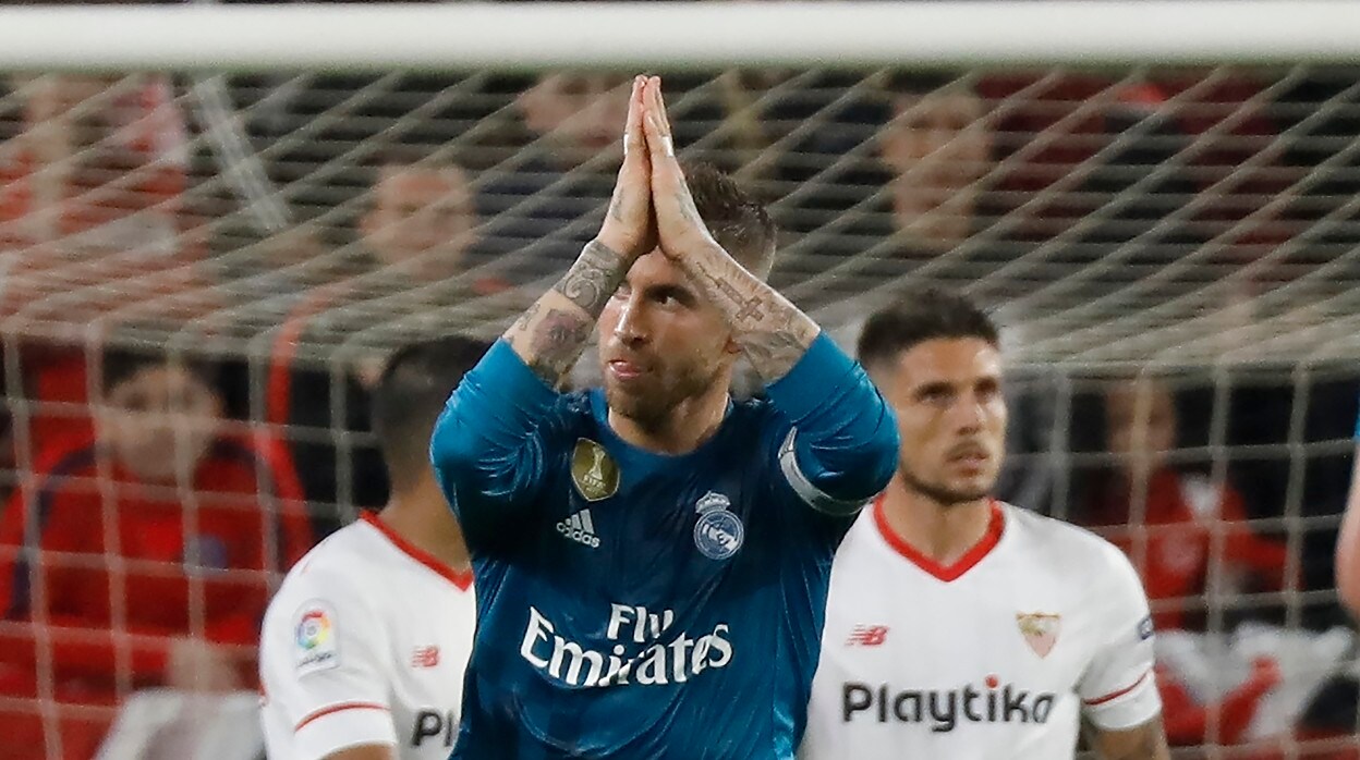 Sergio Ramos pide perdón en un Sevilla-Real Madrid de enero de 2017