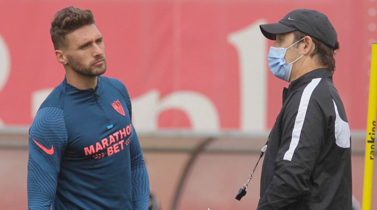 Sergi Gómez con Lopetegui