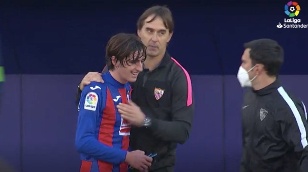 Lopetegui mima a Bryan en el último Eibar-Sevilla