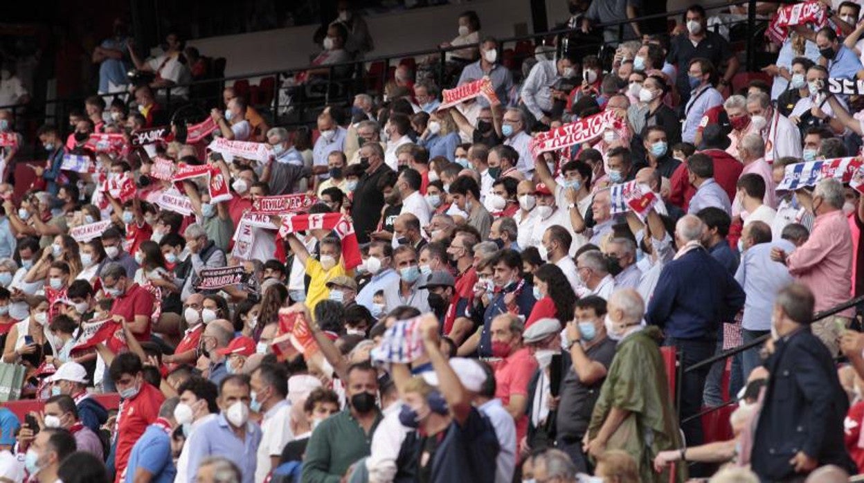 Imagen de la grada del Ramón Sánchez-Pizjuán el pasado martes