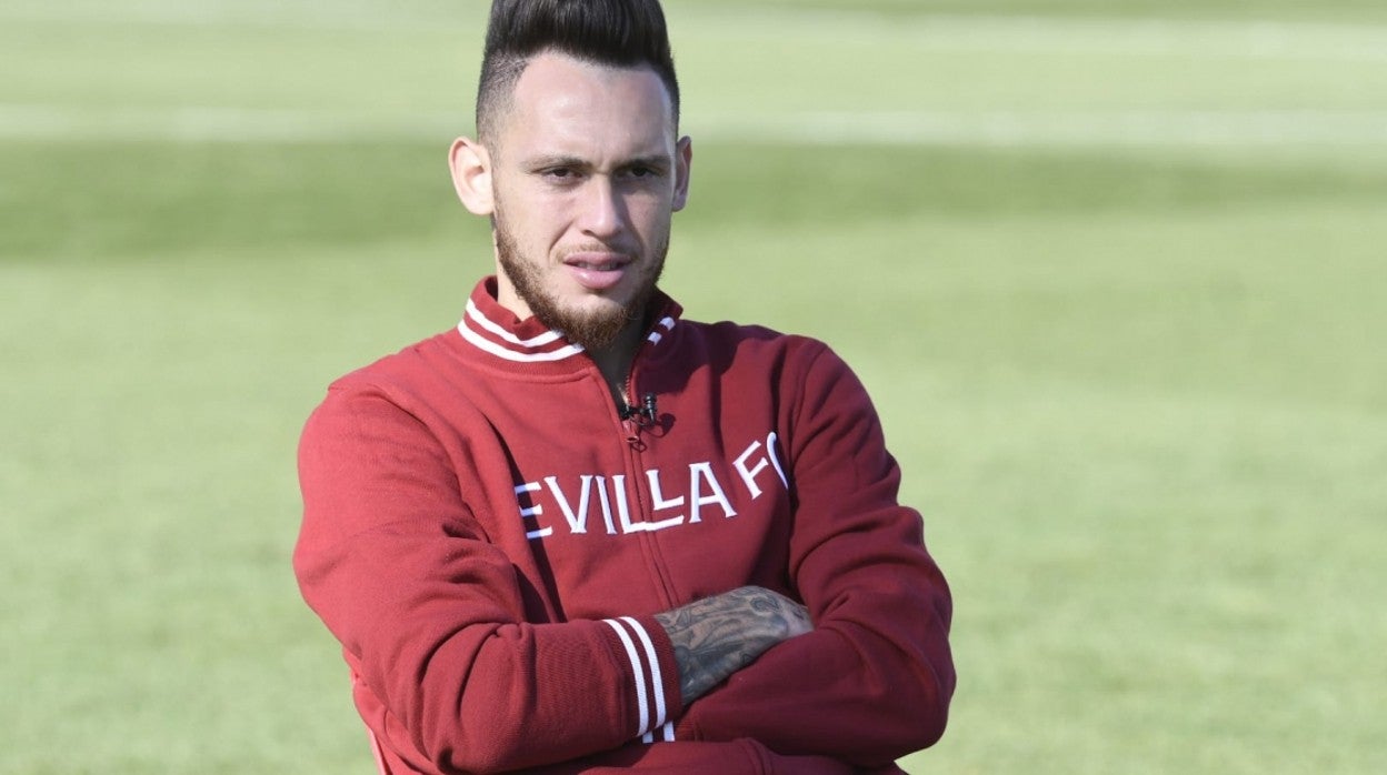 Lucas Ocampos durante la el encuentro virtual