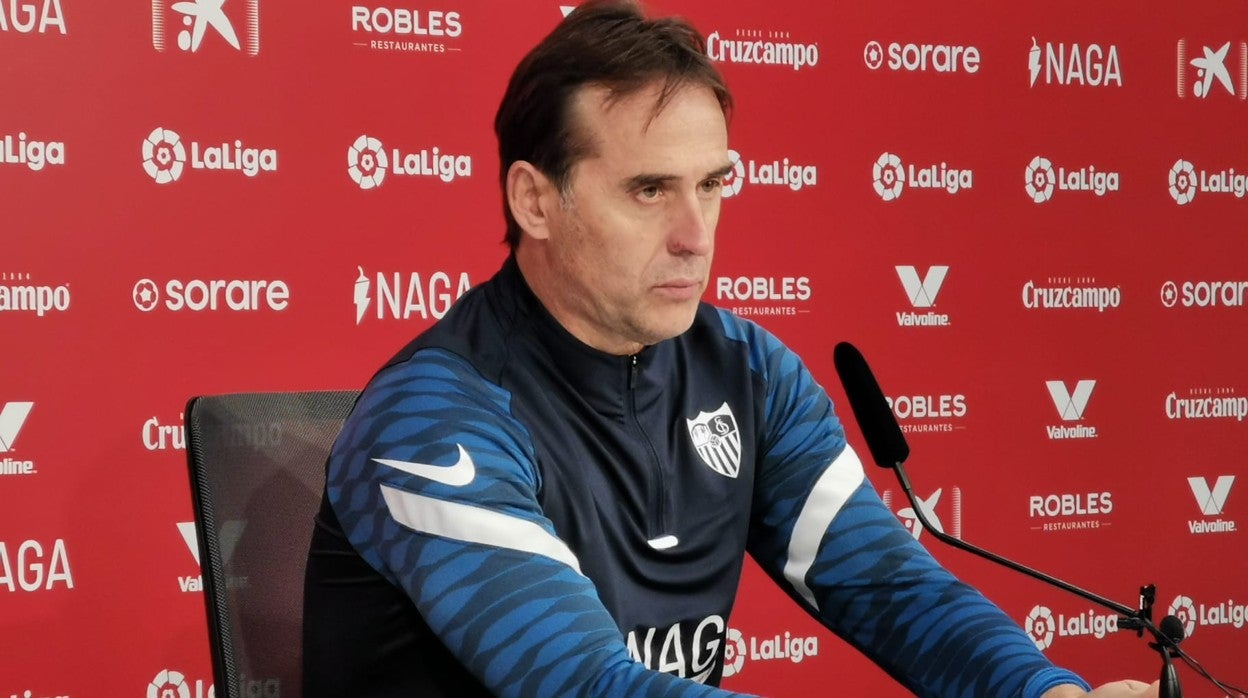 Julen Lopetegui, en la rueda de prensa previa al Sevilla-Barça