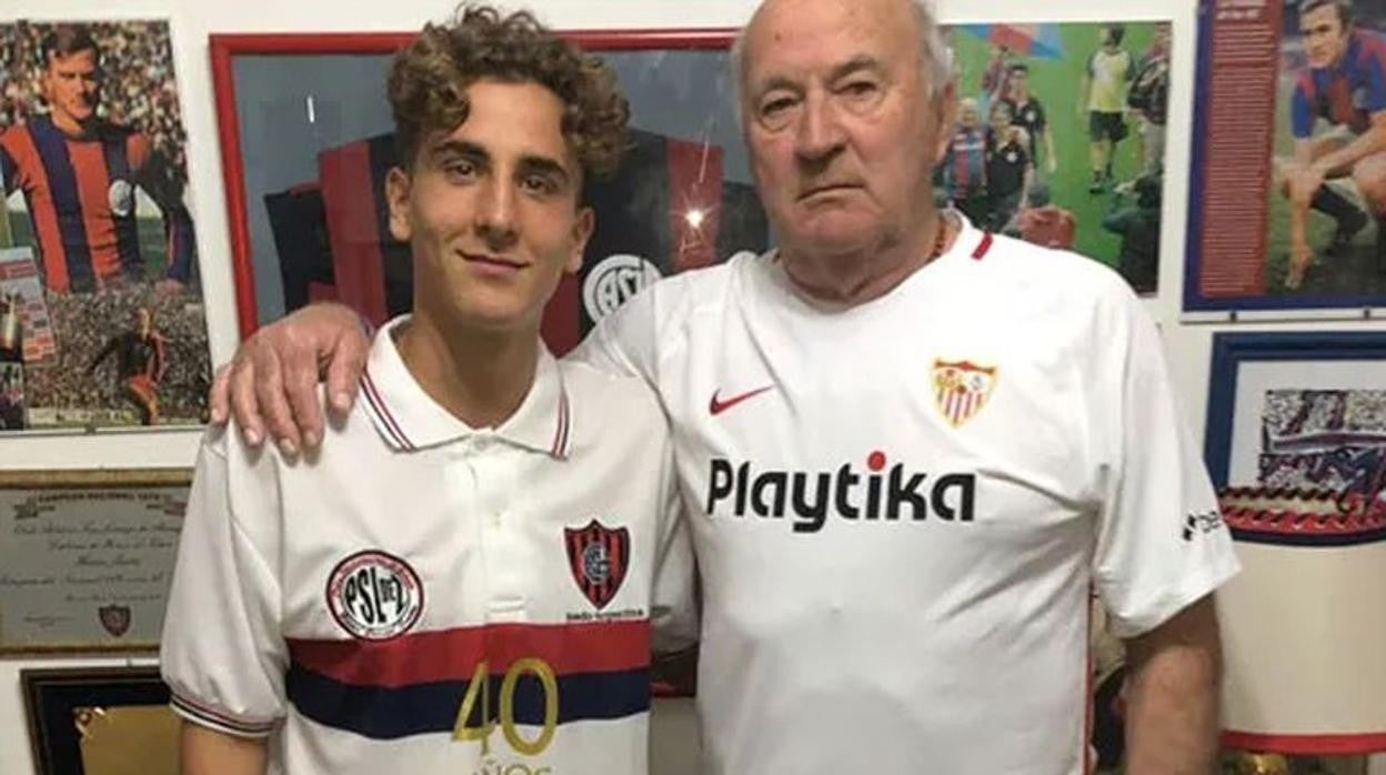 Scotta, feliz, tras ver debutar a su nieto con el Sevilla