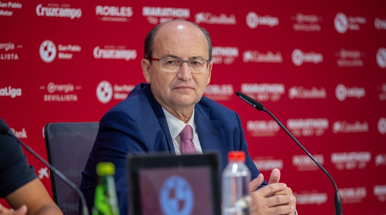 El presidente del Sevilla FC, José Castro