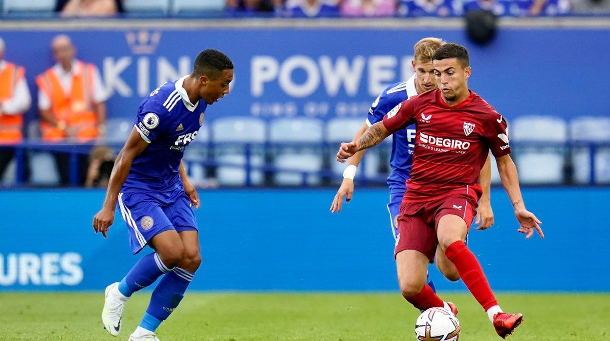 Zarzana, en el partido ante el Leicester