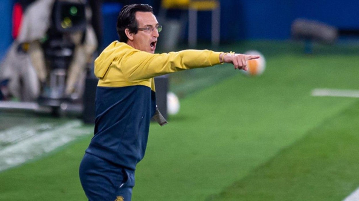 Unai Emery, en un partido del Villarreal