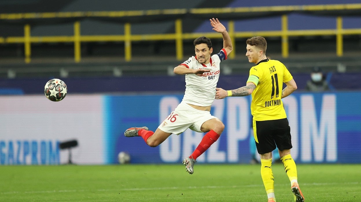 Un lance del Borussia Dortmund - Sevilla de hace dos temporadas