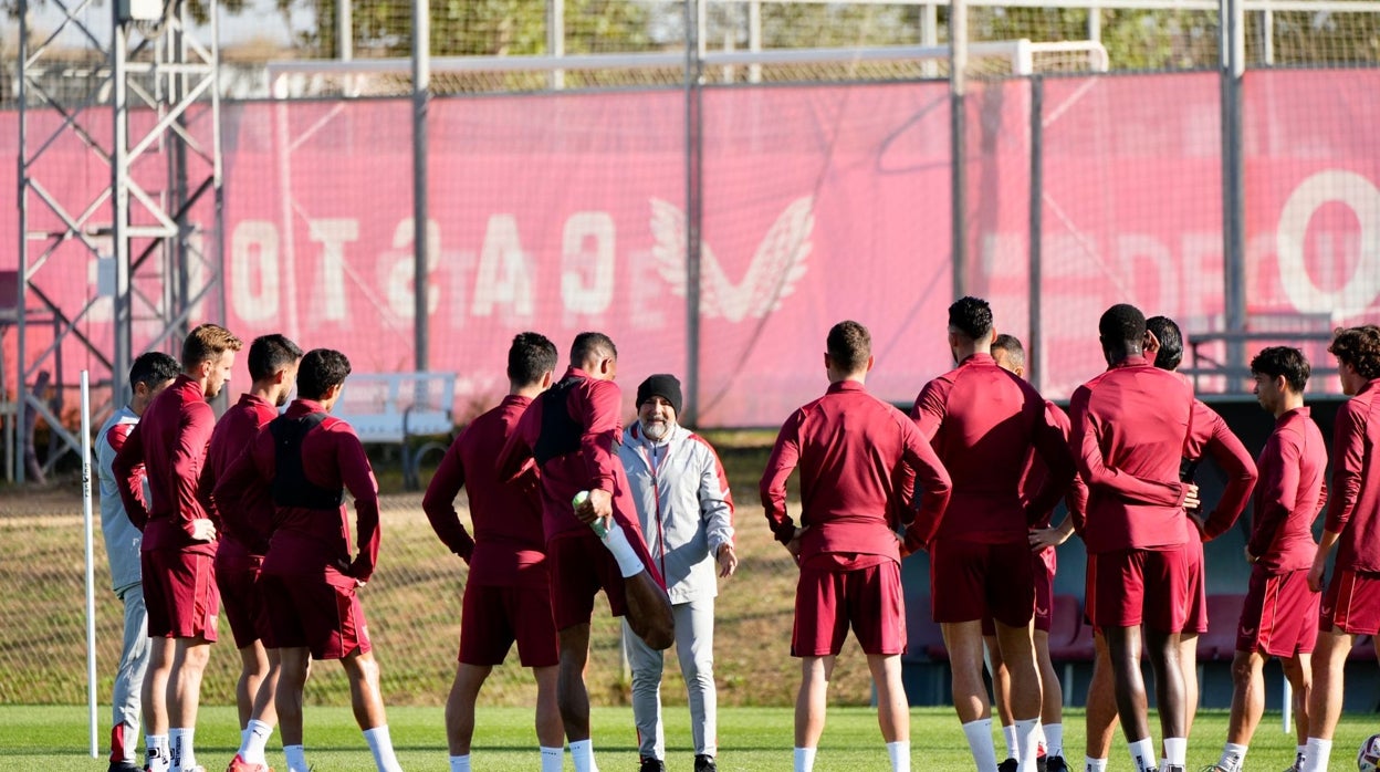Entrenamiento del Sevilla de este domingo