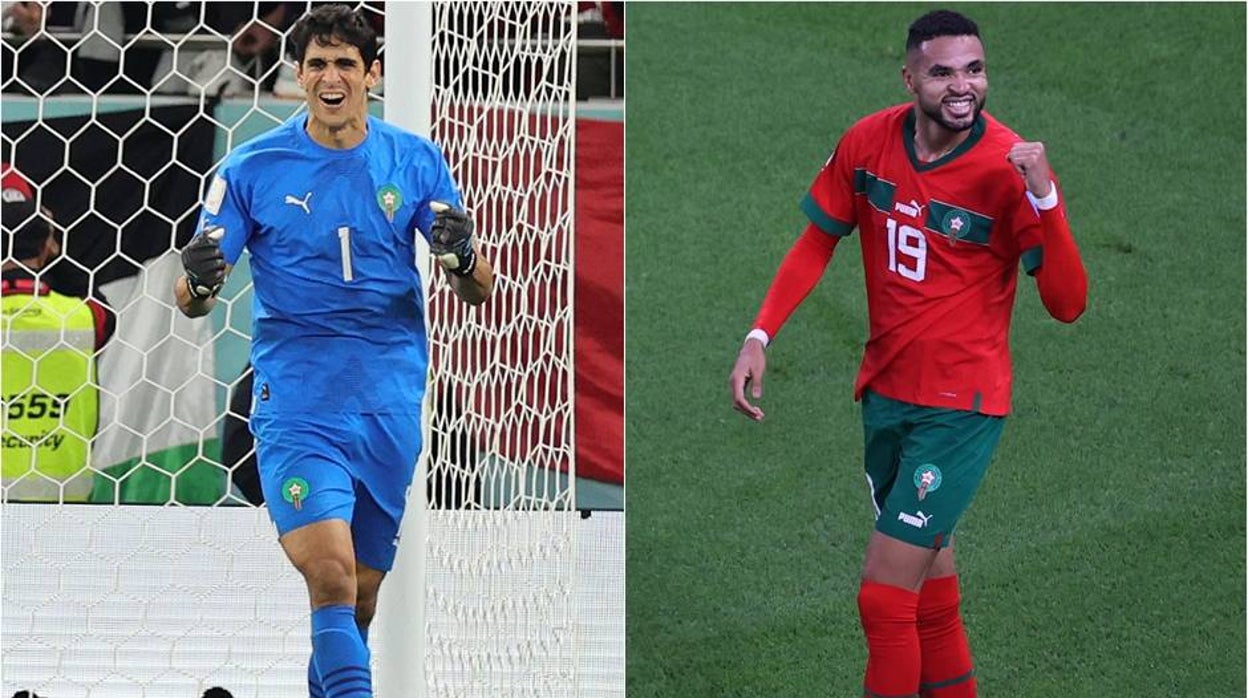 Bono y En-Nesyri tras conseguir el pase a la semifinal