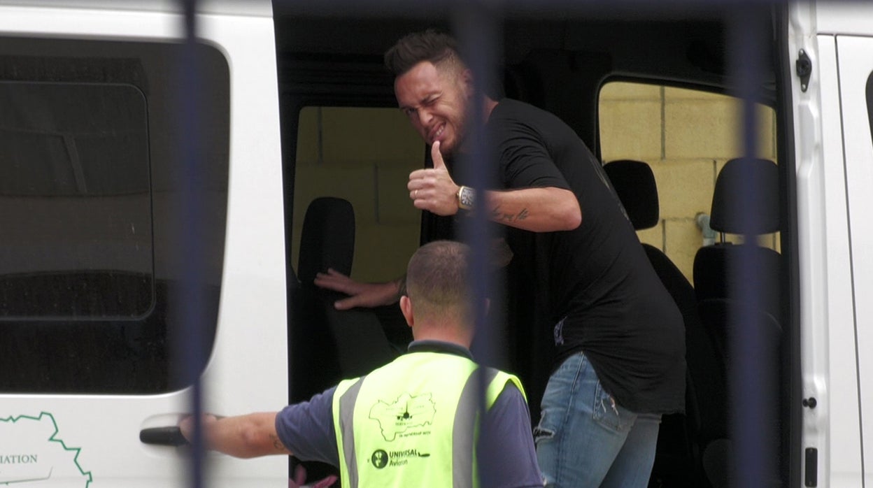 Lucas Ocampos en su despedida del Sevilla el pasado verano