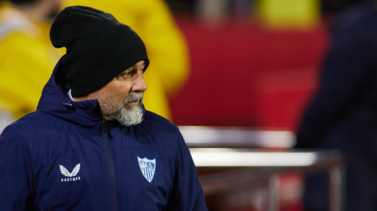 Sampaoli durante el partido ante el Cádiz