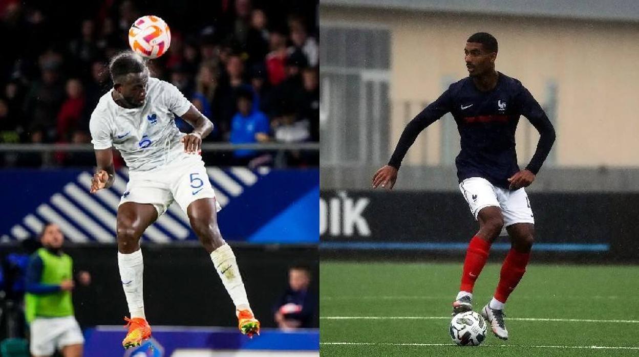 Tanguy Nianzou y Loïc Badé, durante su participación con la selección francesa sub 21