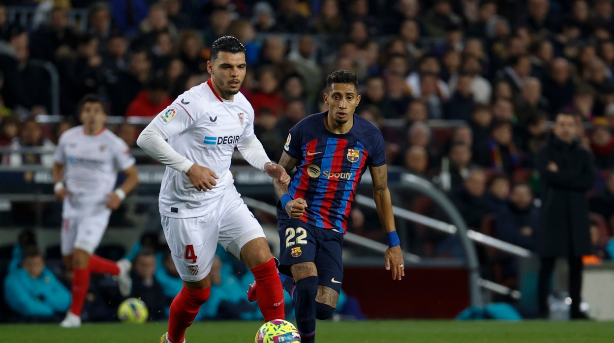 Rekik durante el partido frente al Barcelona en el Camp Nou