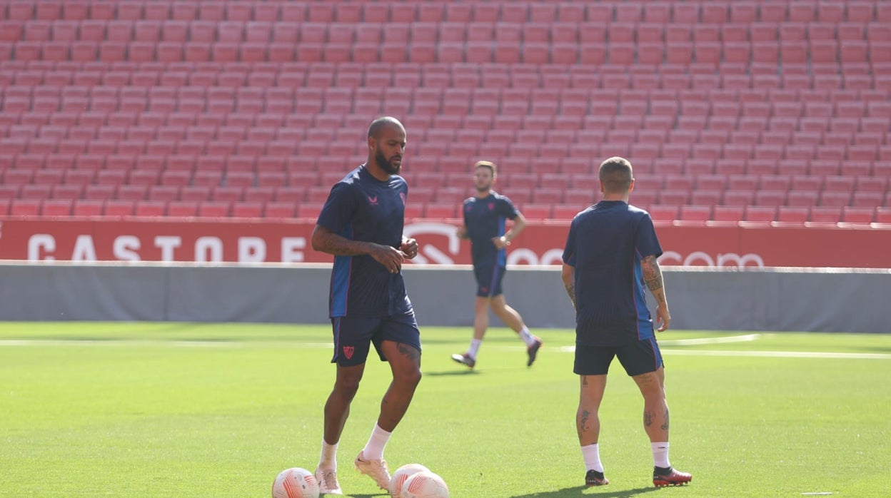 Marcao, en el entrenamiento de este jueves