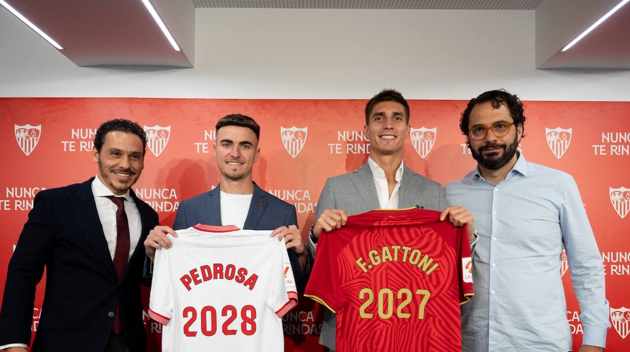 Del Nido Carrasco y Víctor Orta junto a Pedrosa y Gattoni