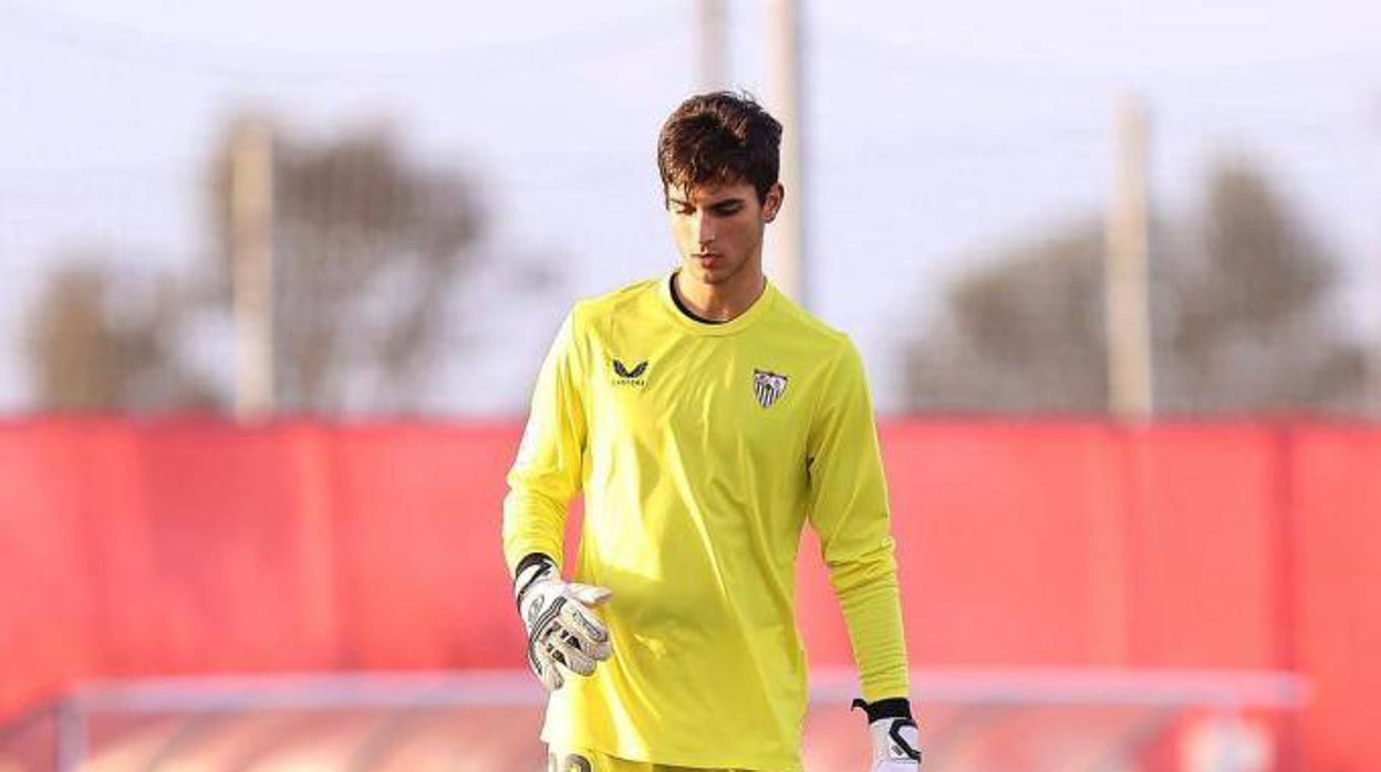 David Gil, en un partido con el Sevilla C